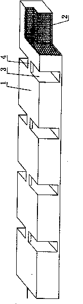 Cavity structural member for hollow board