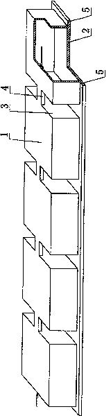 Cavity structural member for hollow board