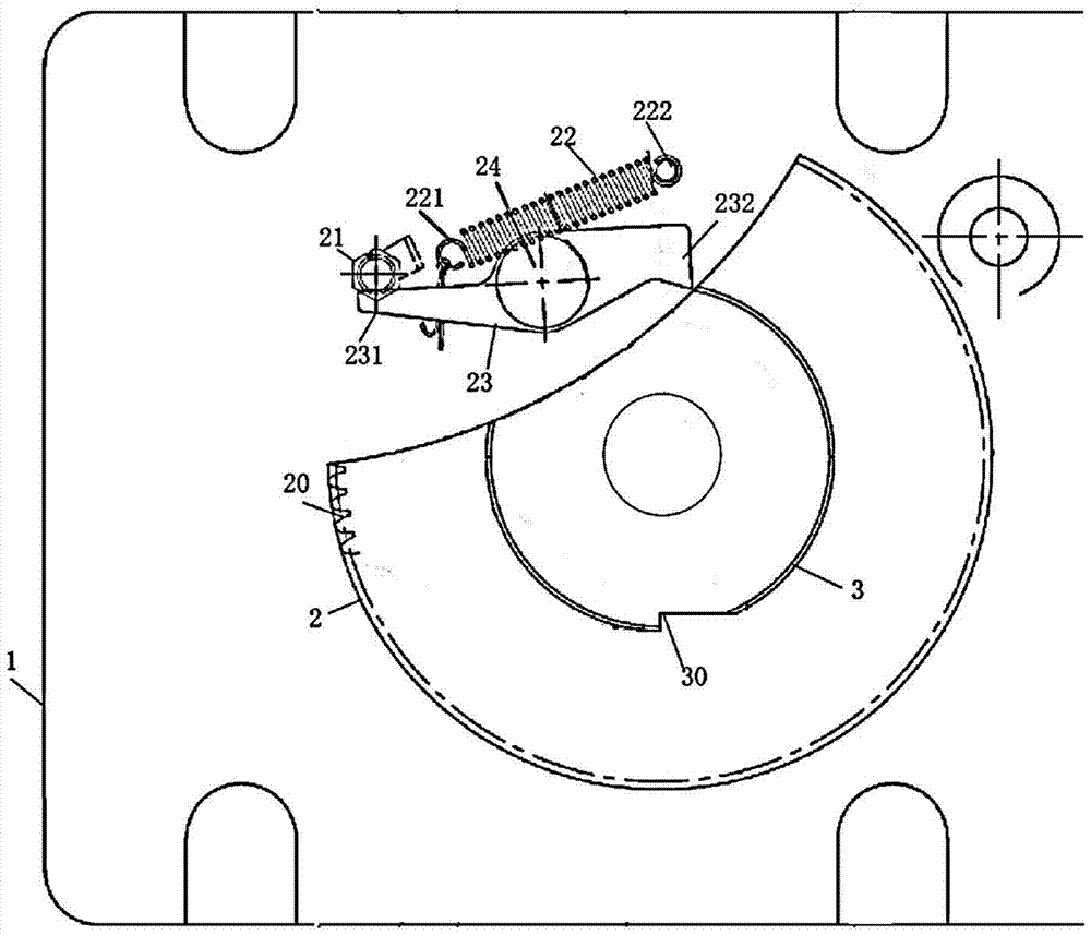 A circuit breaker operating mechanism energy storage tripping mechanism