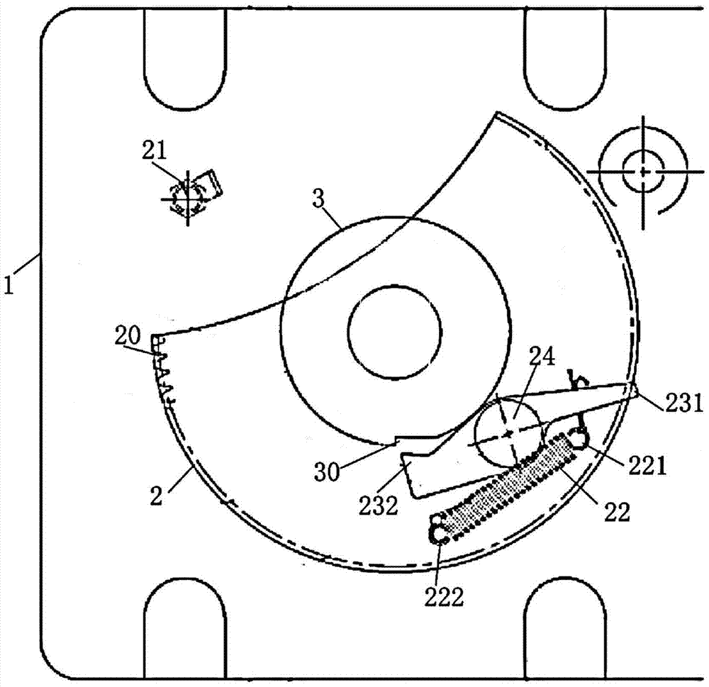 A circuit breaker operating mechanism energy storage tripping mechanism