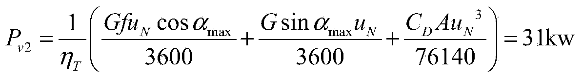 Matching method for battery electric vehicle power system