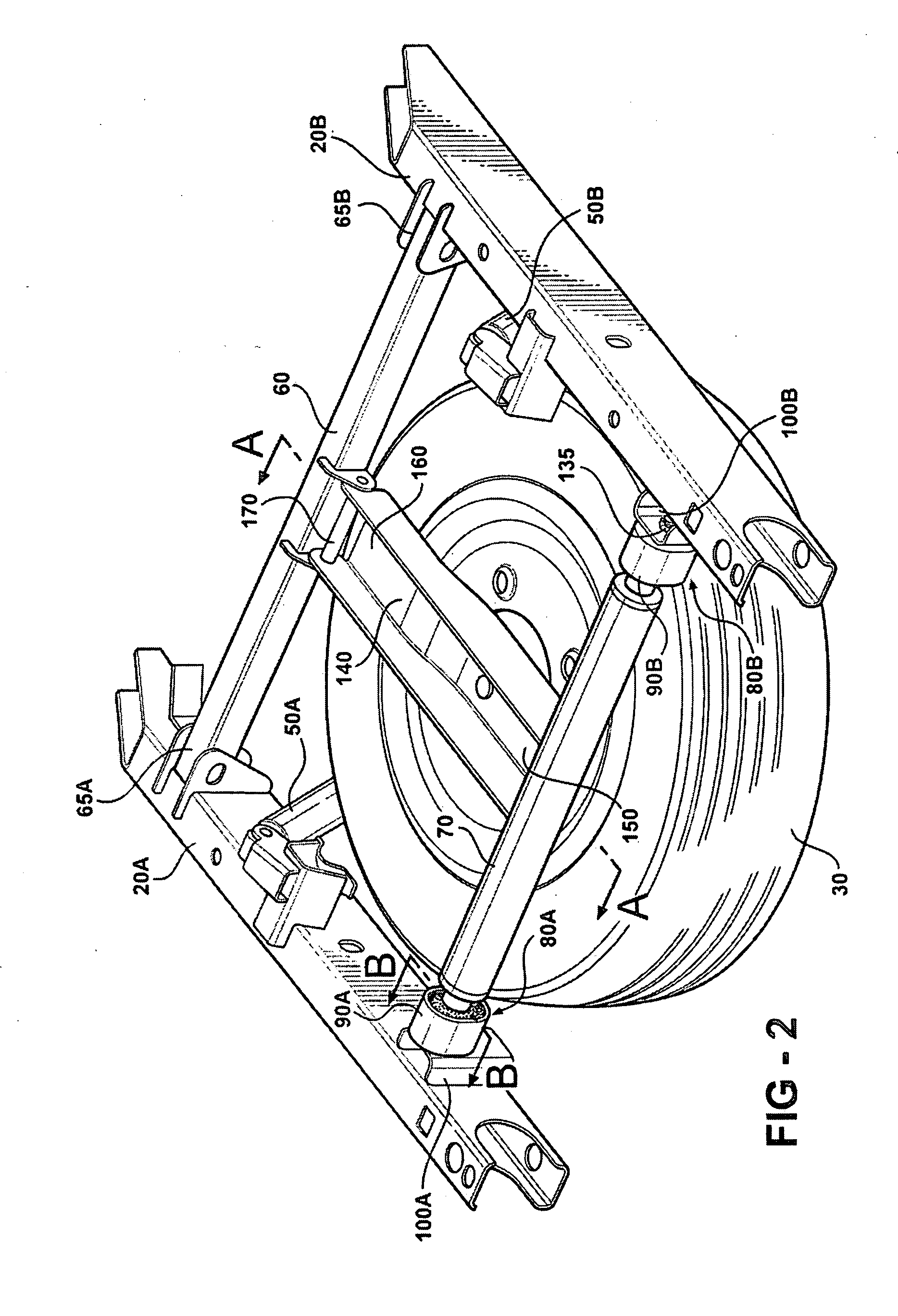 Spare tire carrier vibration damper