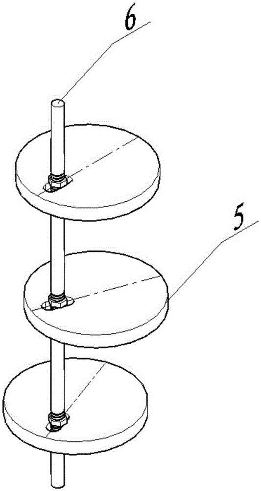 A hopper arch breaking device for friction and impact sensitive materials