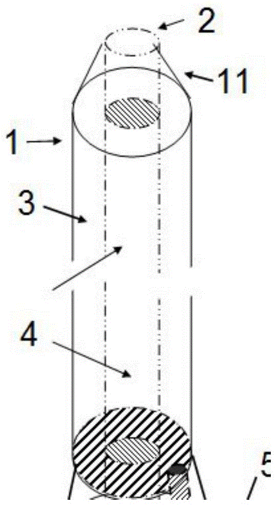 Self-sealing venous indwelling needle provided with coaxial outer casing tube