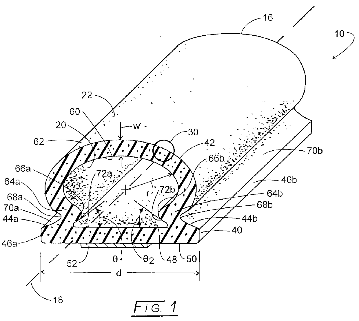 Tubular extrusion gasket profile exhibiting a controlled deflection response for improved environmental sealing and EMI shielding