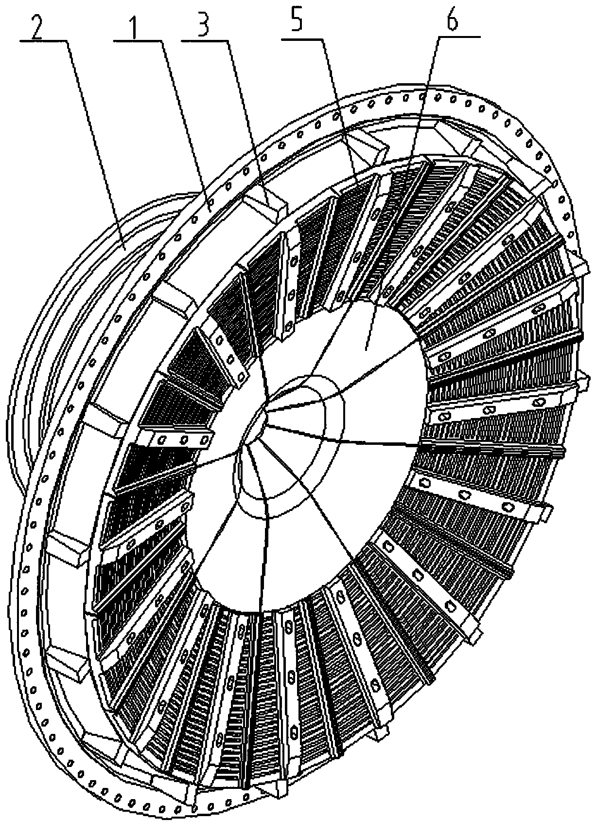 A semi-autogenous mill discharge device