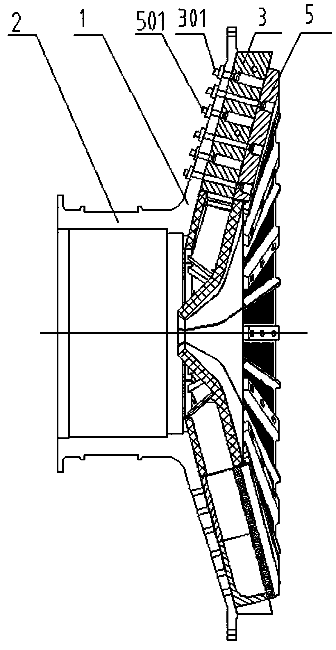 A semi-autogenous mill discharge device