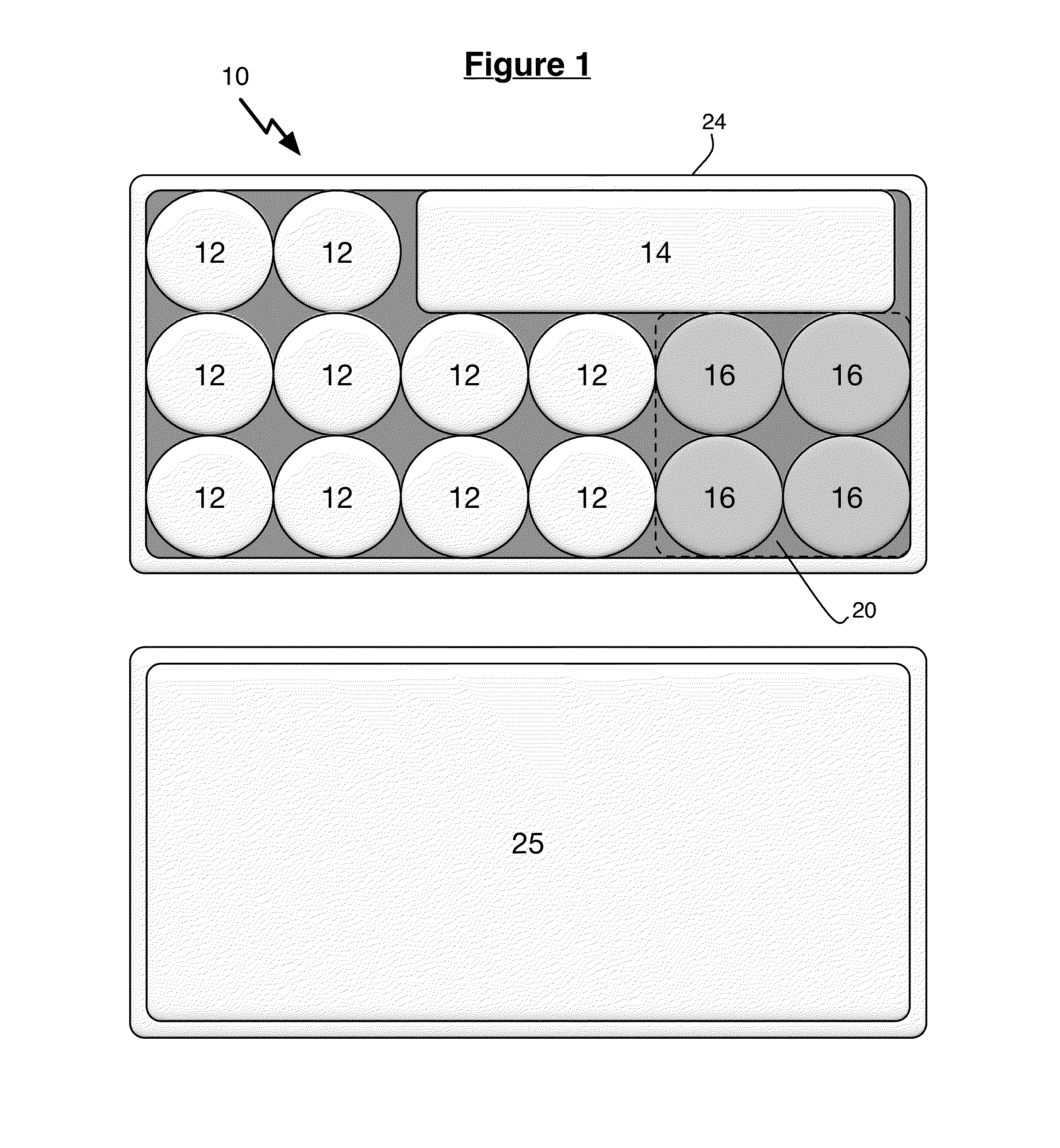 Rechargeable storage battery with improved performance