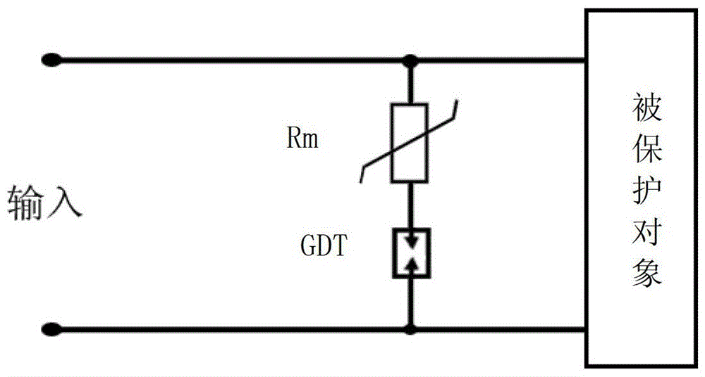 Composite varistor overvoltage protection circuit