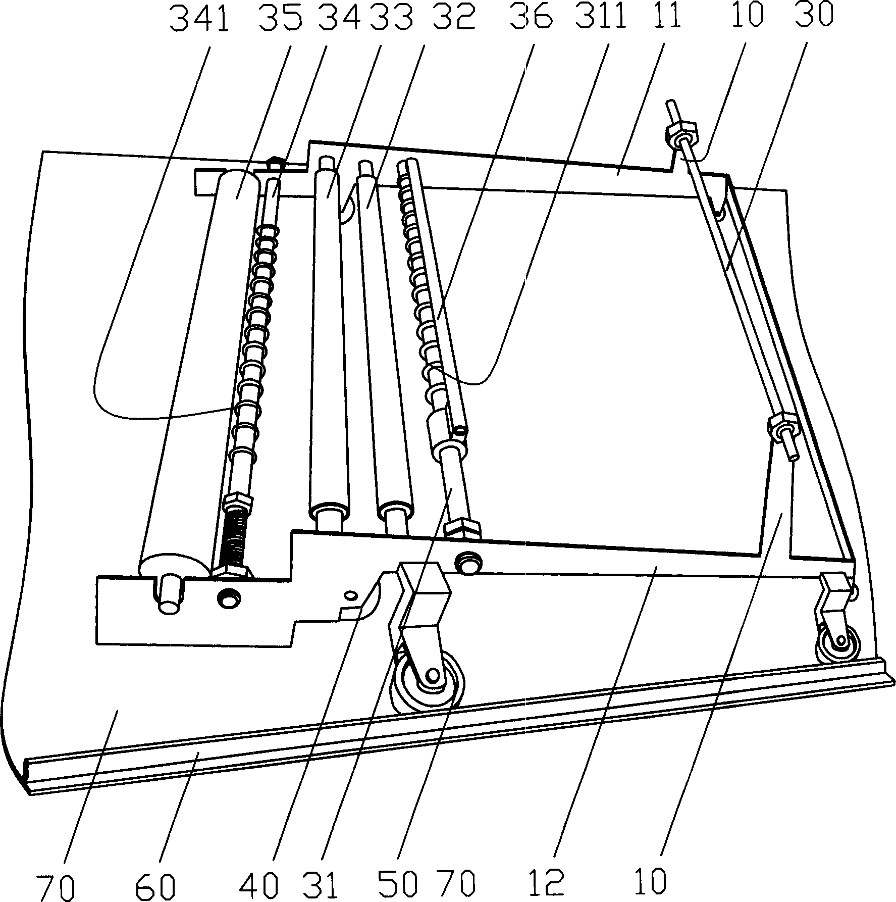 Semiautomatic ribbon spreading machine and its spreading technology