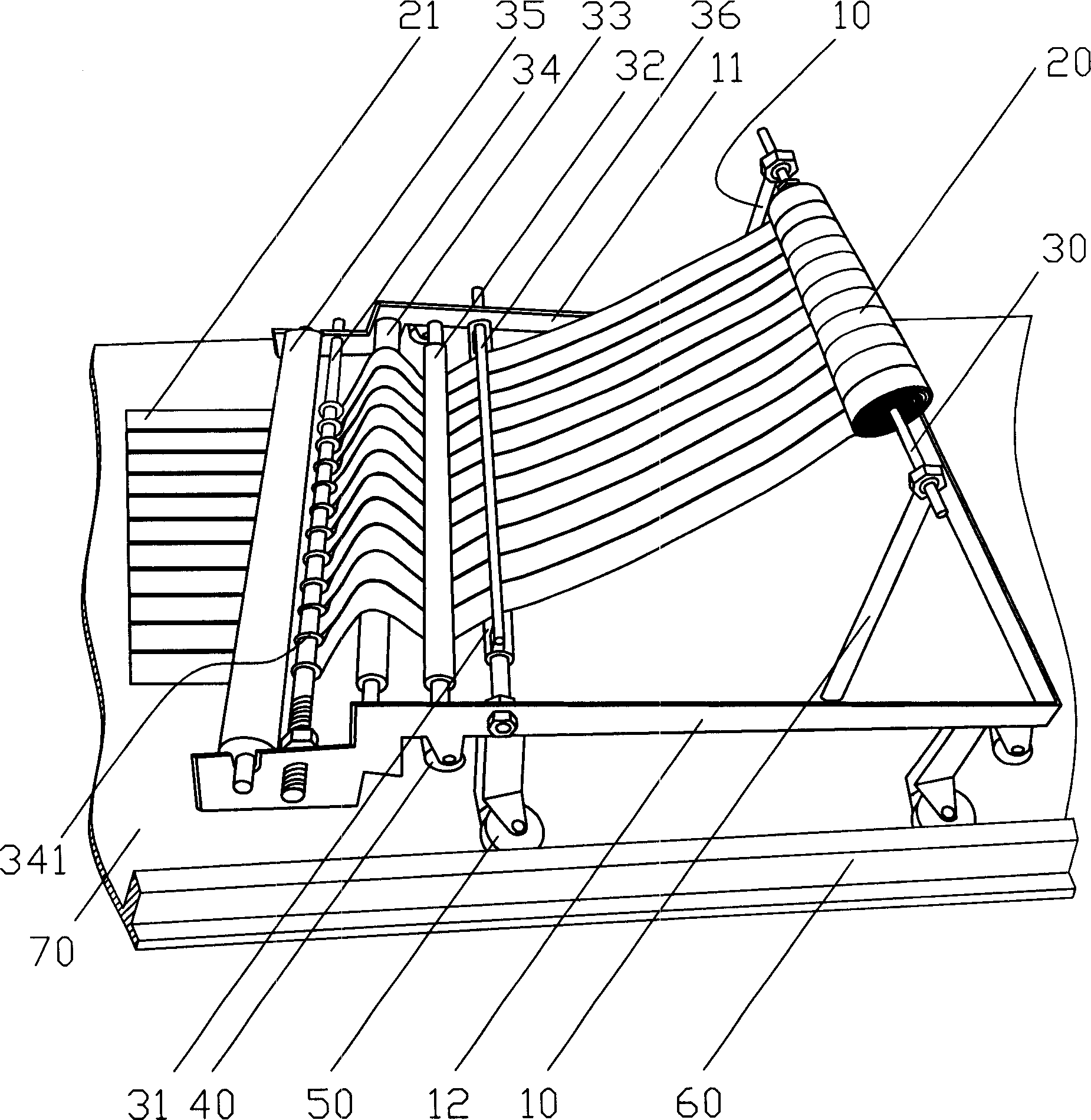 Semiautomatic ribbon spreading machine and its spreading technology