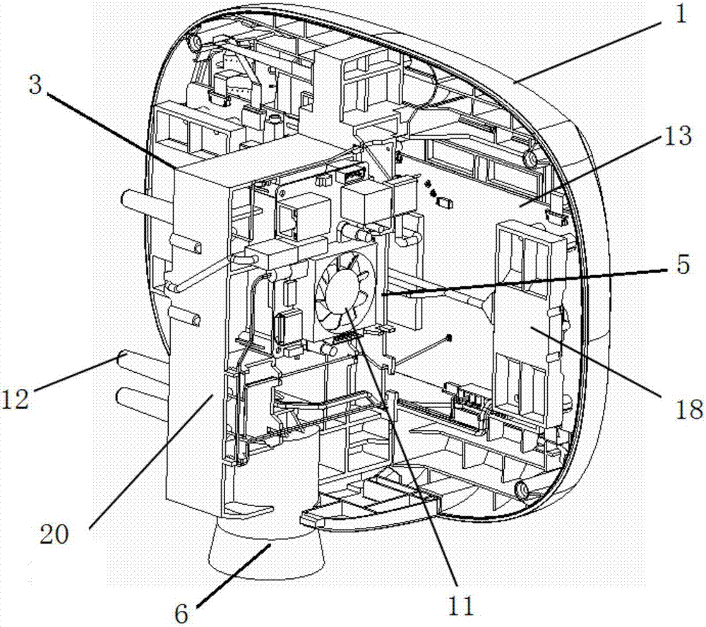 Head and neck structure of service robot