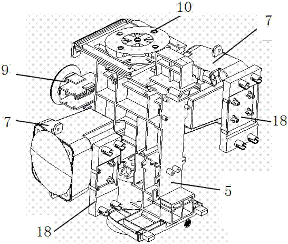 Head and neck structure of service robot