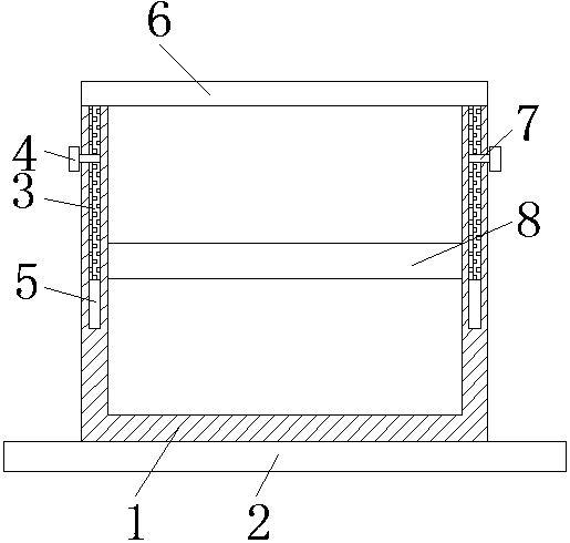 Adjustable storage rack for school books