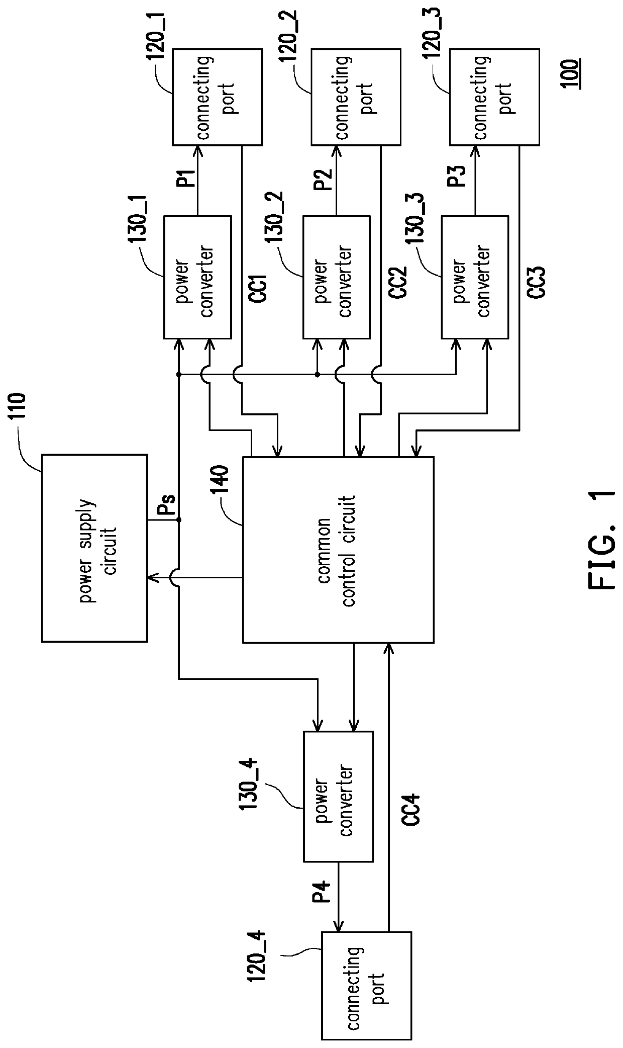 Multi-port power supply apparatus and power supplying method thereof