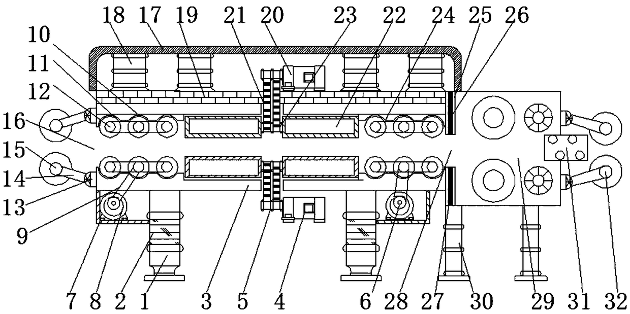 A high-efficiency steel leveling machine with shearing function