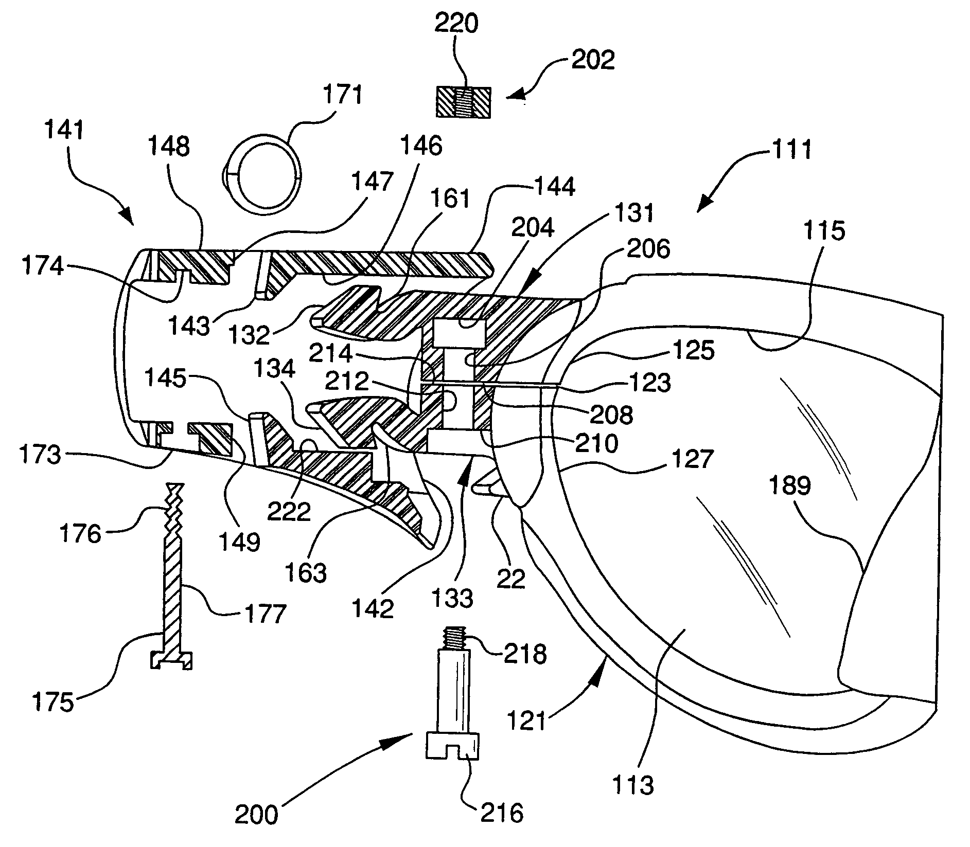 Impact resistant eyewear frame assembly having a split frame and fastener reinforcement