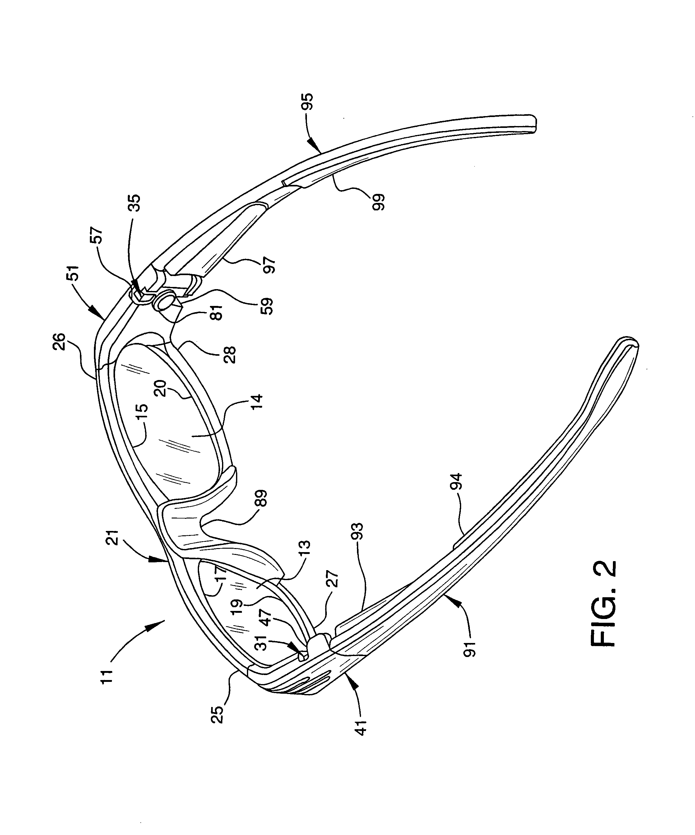 Impact resistant eyewear frame assembly having a split frame and fastener reinforcement