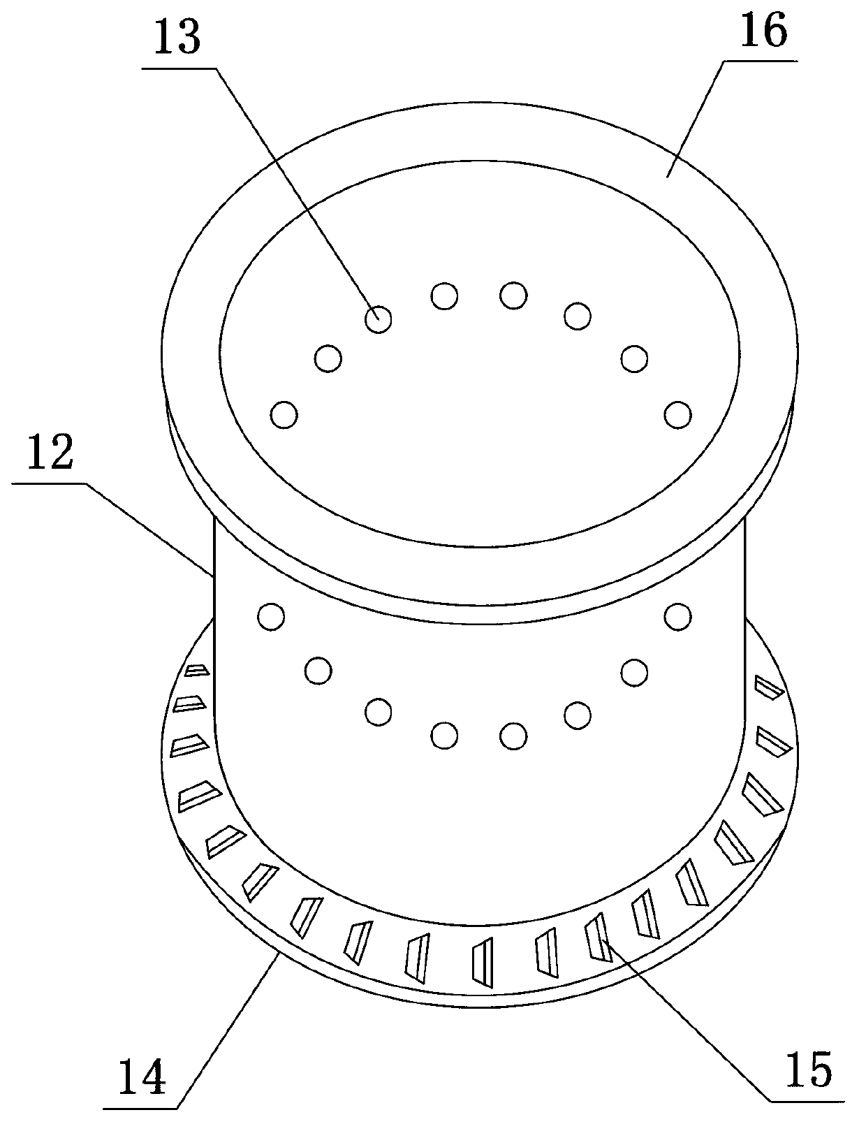 Gasification combustor of solid fuel cooking range