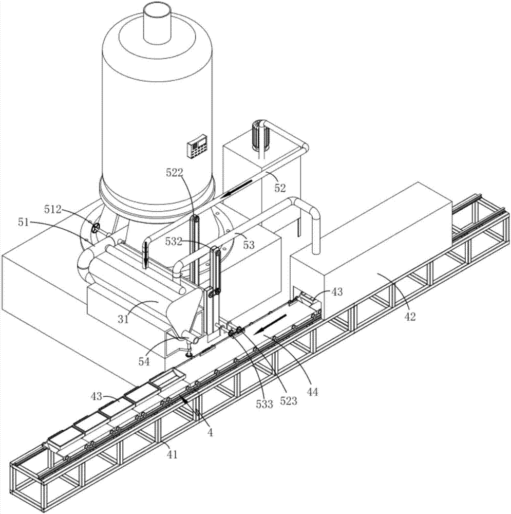 Automatic continuous foaming molding production line