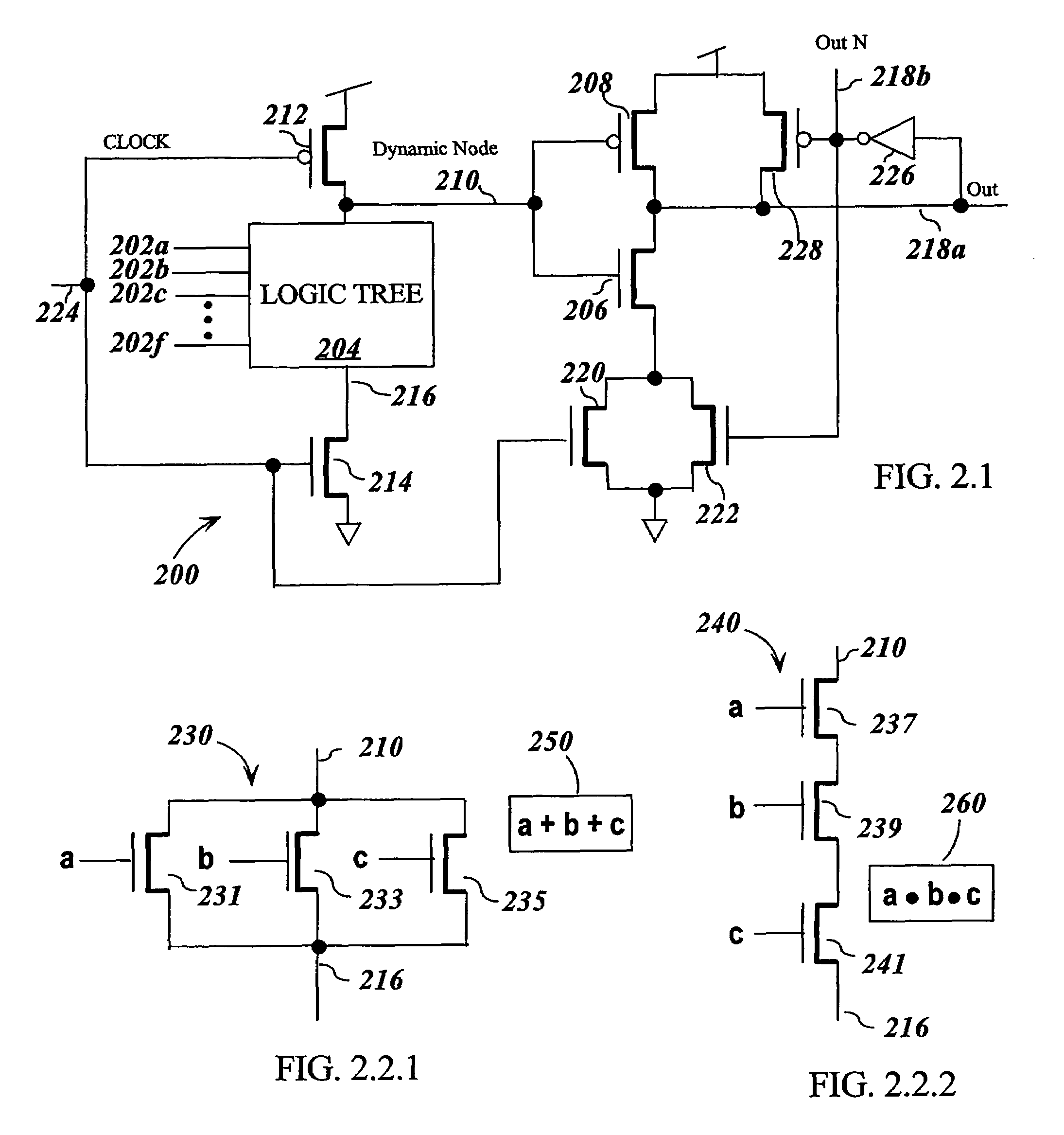 Feedforward limited switch dynamic logic circuit