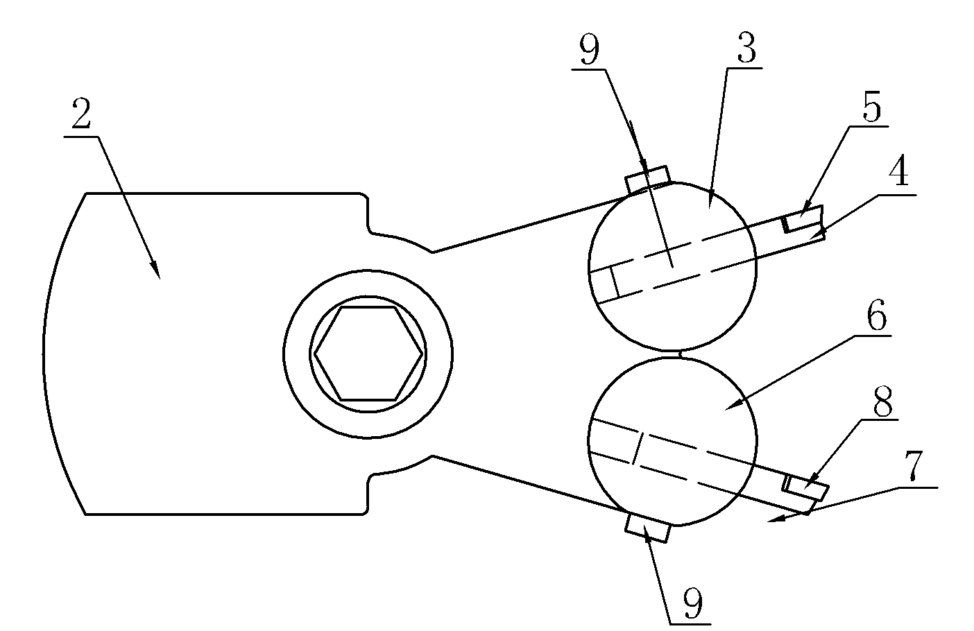 Rough and fine boring device for processing cutter bar with step holes at two ends