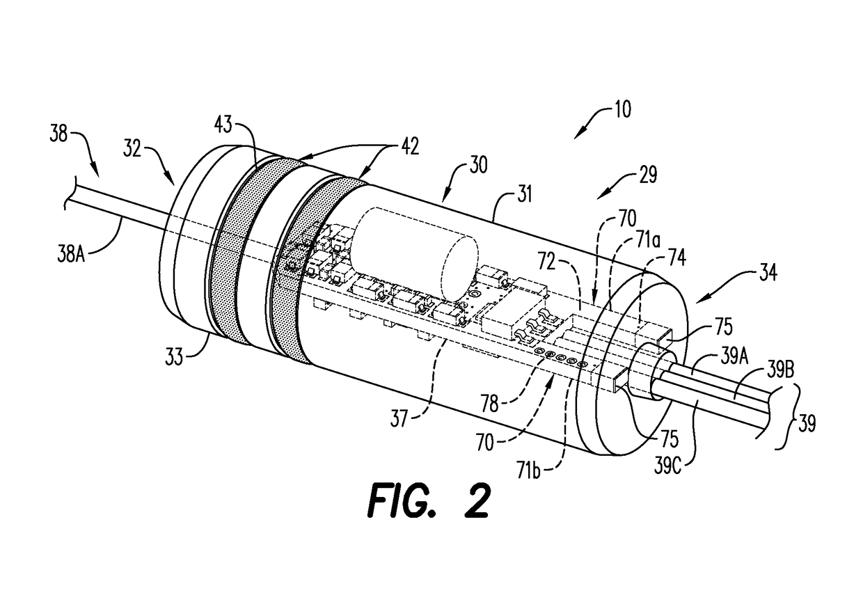 Pressure bulkhead structure with integrated selective electronic switch circuitry, pressure-isolating enclosure containing such selective electronic switch circuitry, and methods of making such