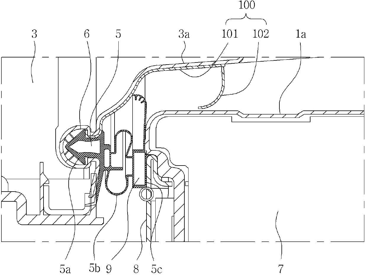 Refrigerator for preventing dewing of door gasket