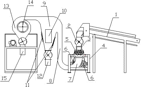 Reconstructed cut tobacco shredding and winnowing system