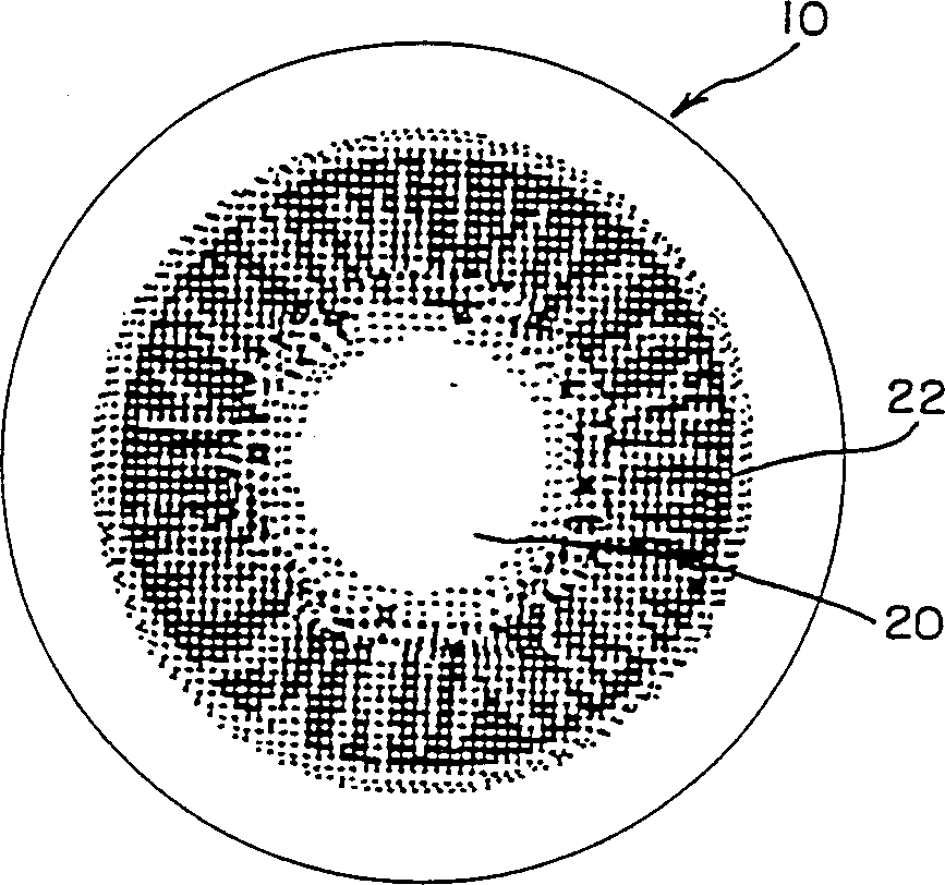 Pearlescent contact lens