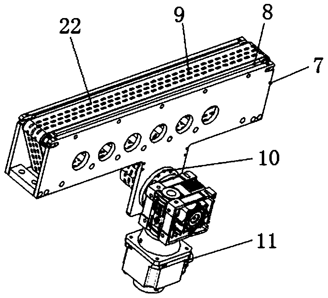 Tissue packaging machine material arrangement device capable of realizing accurate discharge