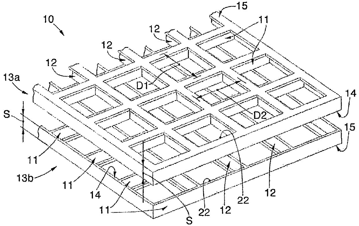 Compound structure made of composite material and method of production