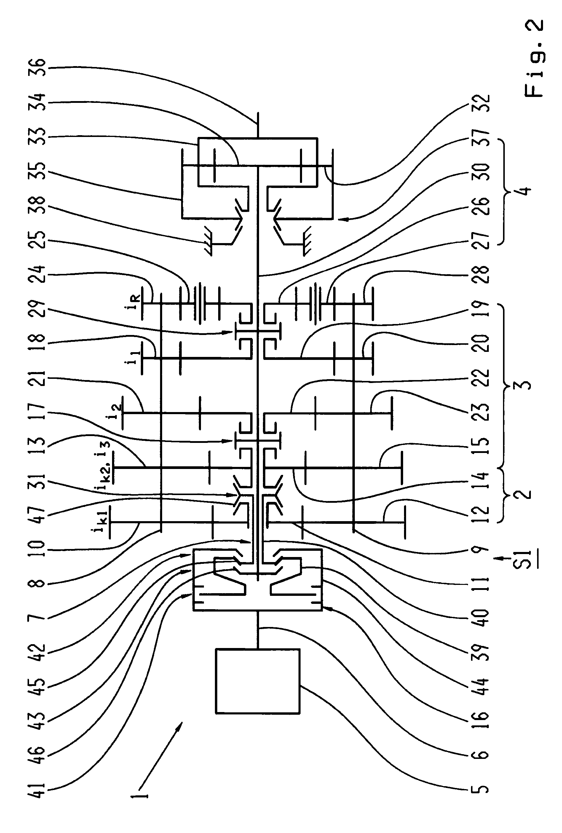 Multi-group transmission of a motor vehicle