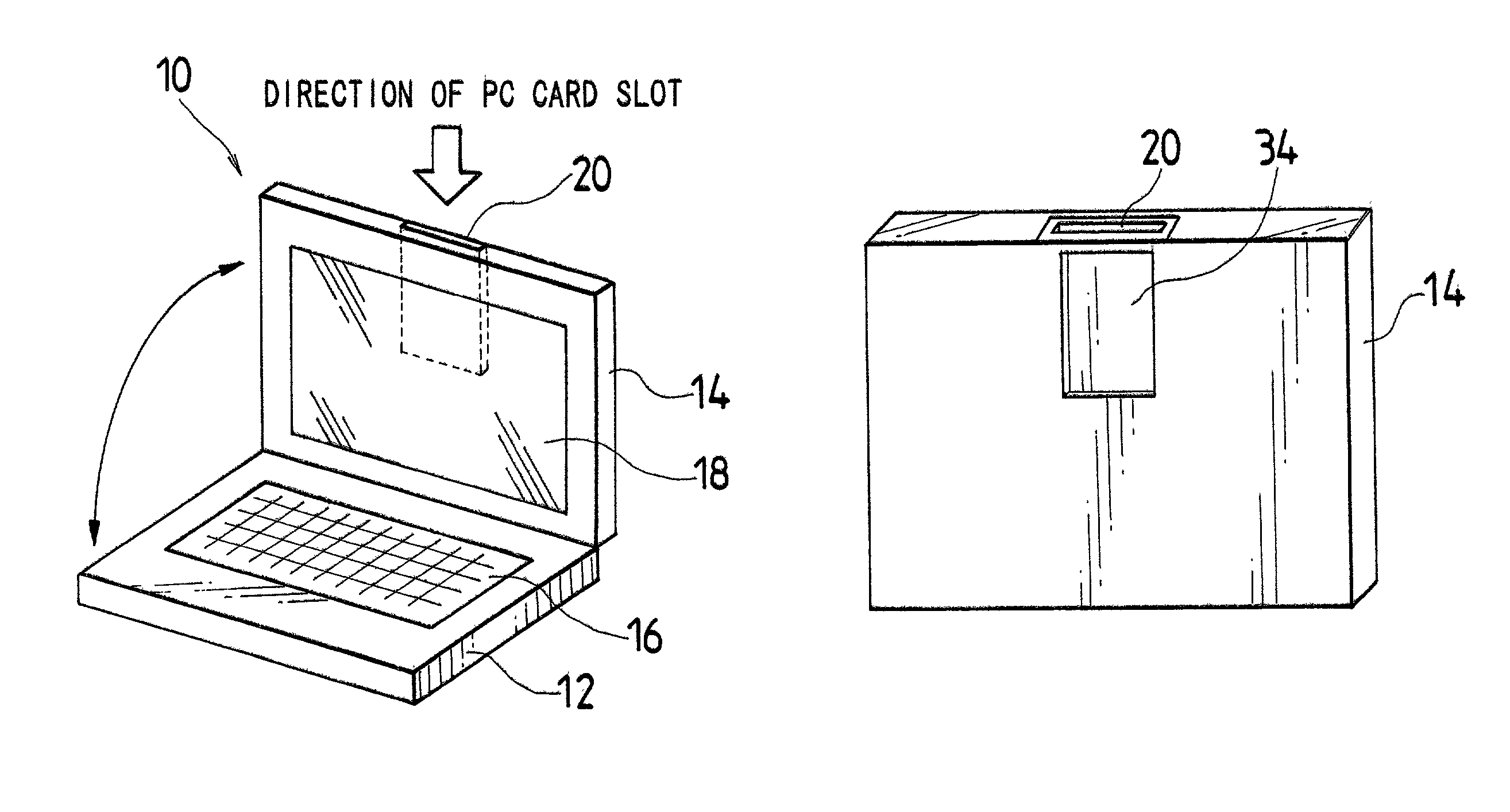 Arrangement of card slot in laptop computer