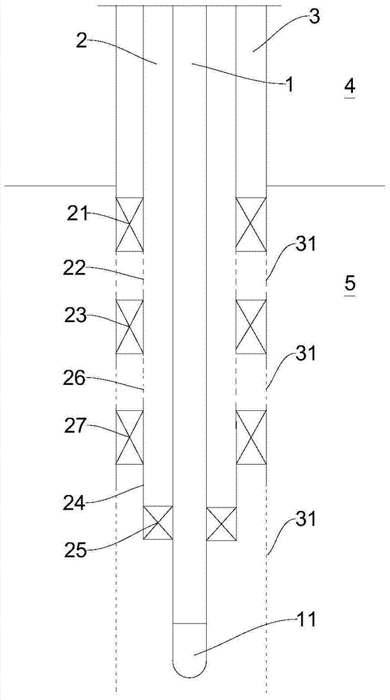 Fire flooding ignition method and its pipe string