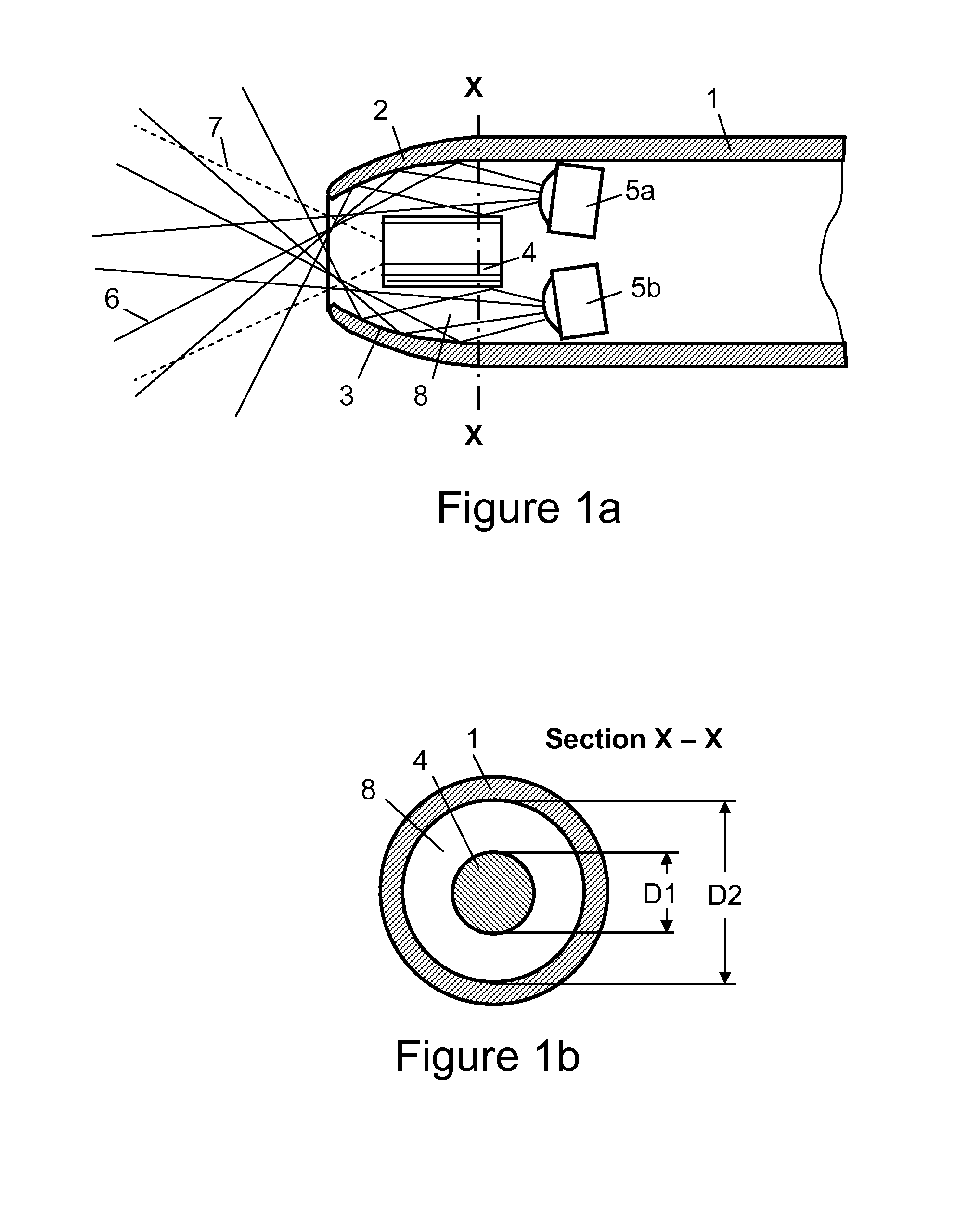 Sensing catheter emitting radiant energy