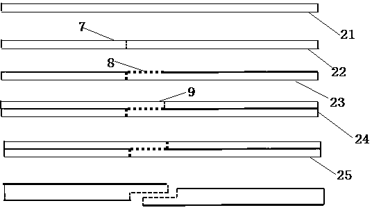 Technological cover plate of combined structure and preparation method