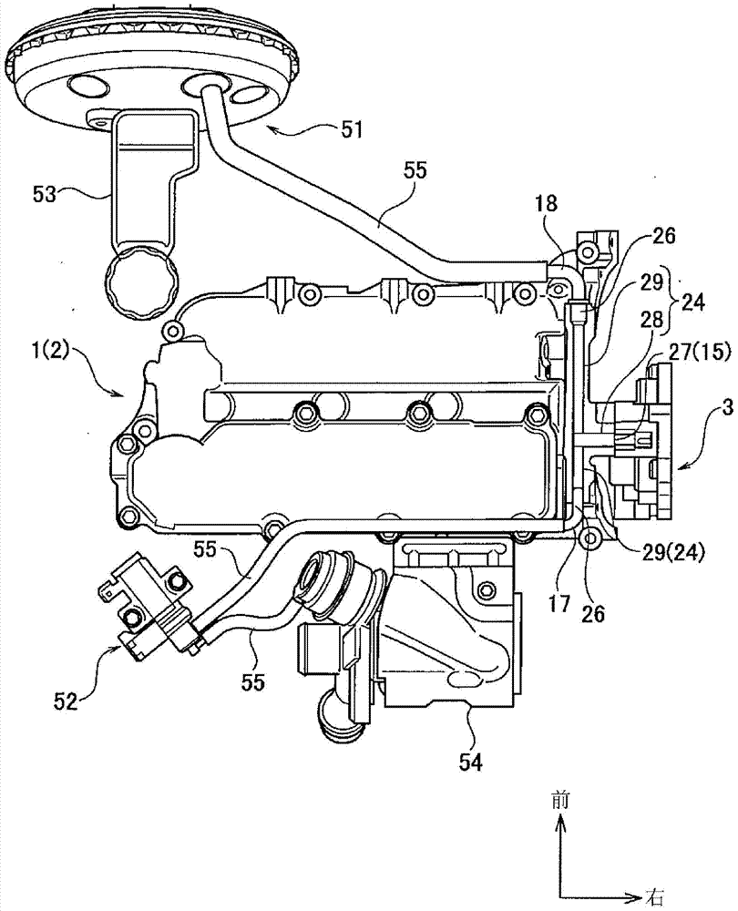 Negative pressure supply device for engine