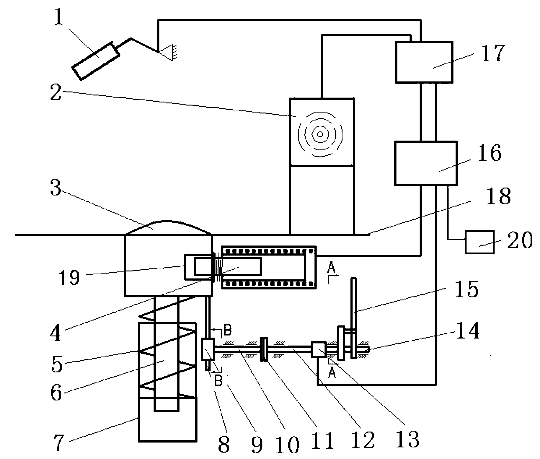 Entrance guard device controlled by deceleration strip