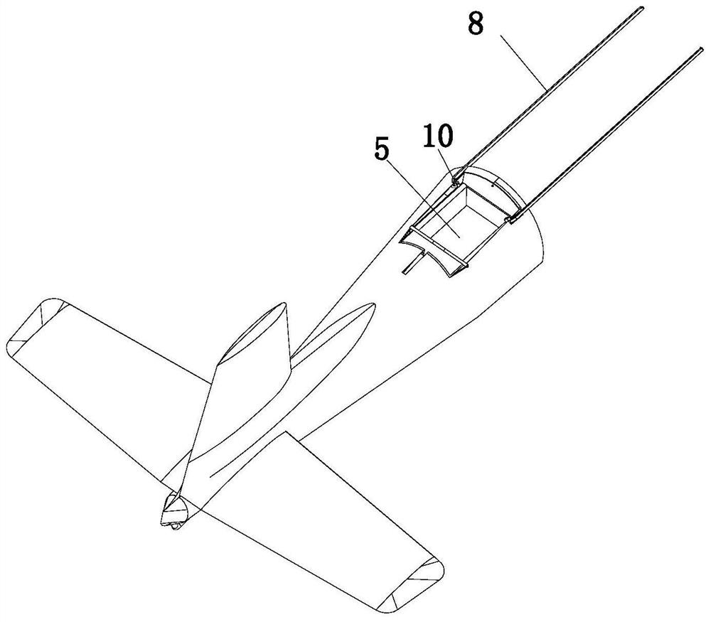 An emergency life -lived device for the fuselage after the crash