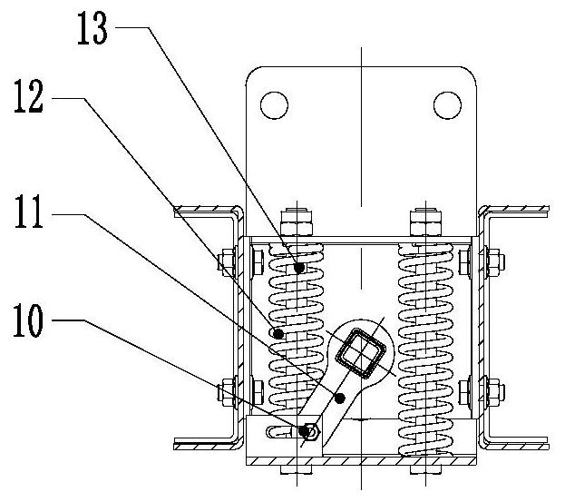 Safety plier automatic triggering mechanism for telescopic elevator mounting platform