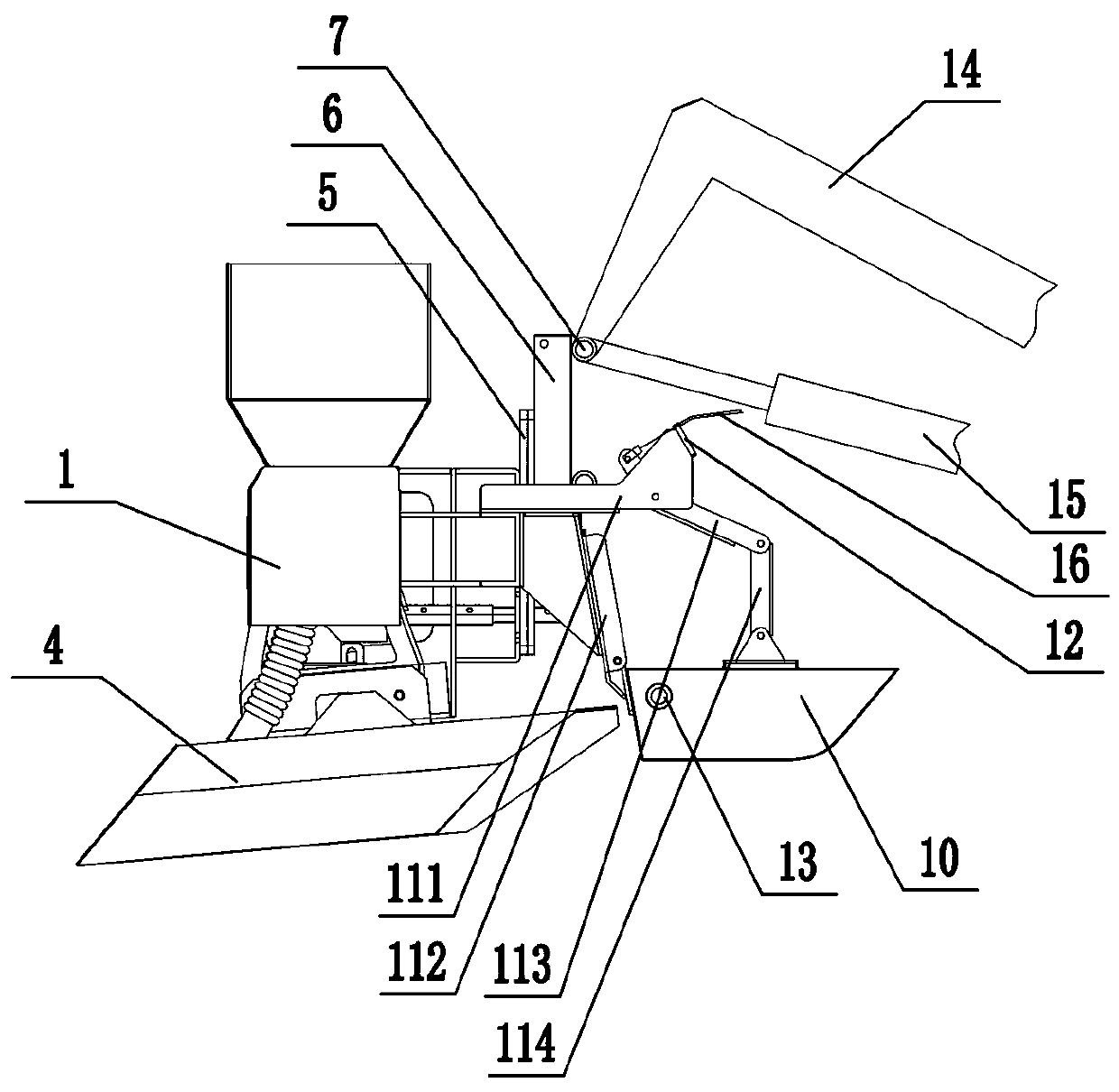 Profiling mechanism of rice direct seeder