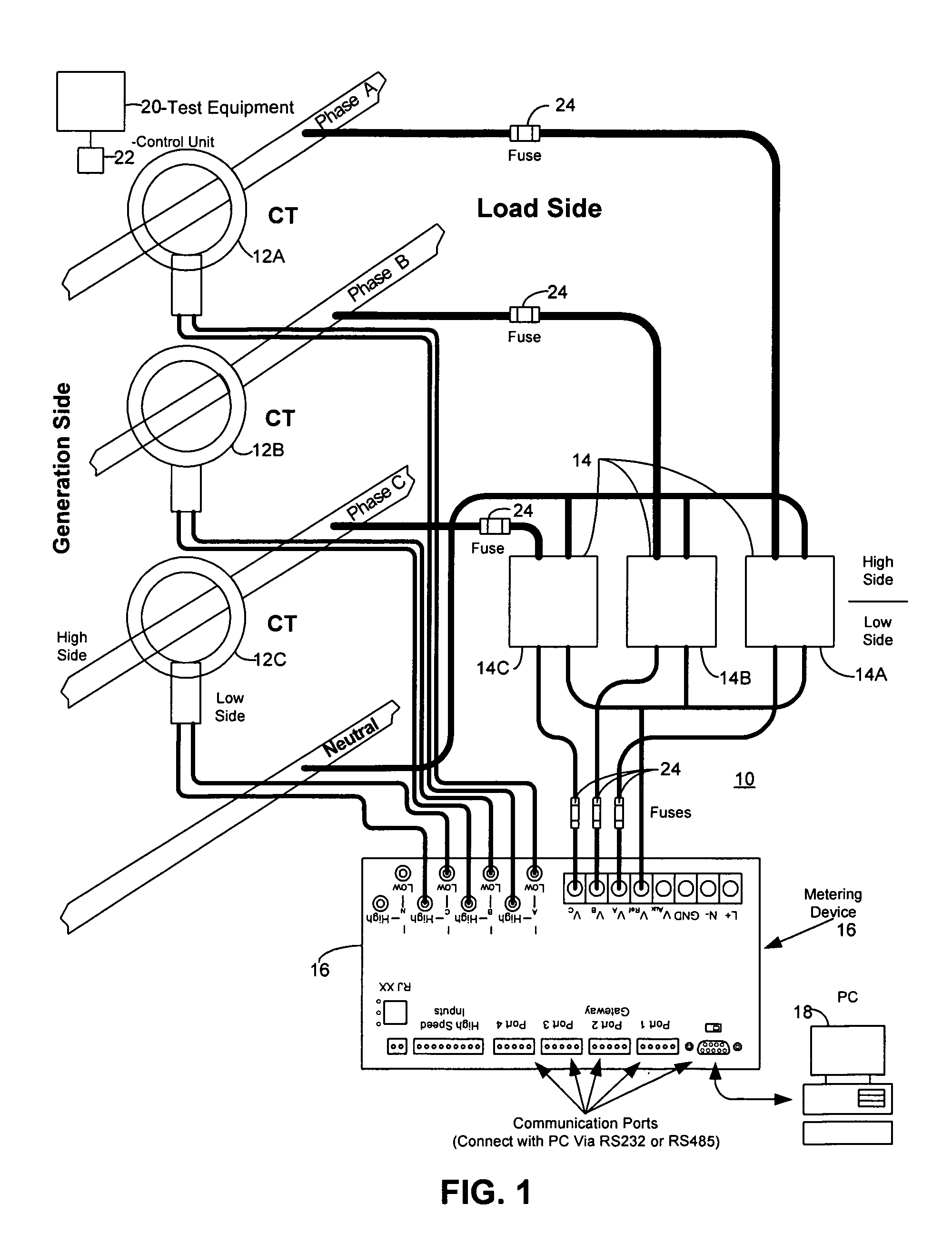 System and method for compensating for potential and current transformers in energy meters