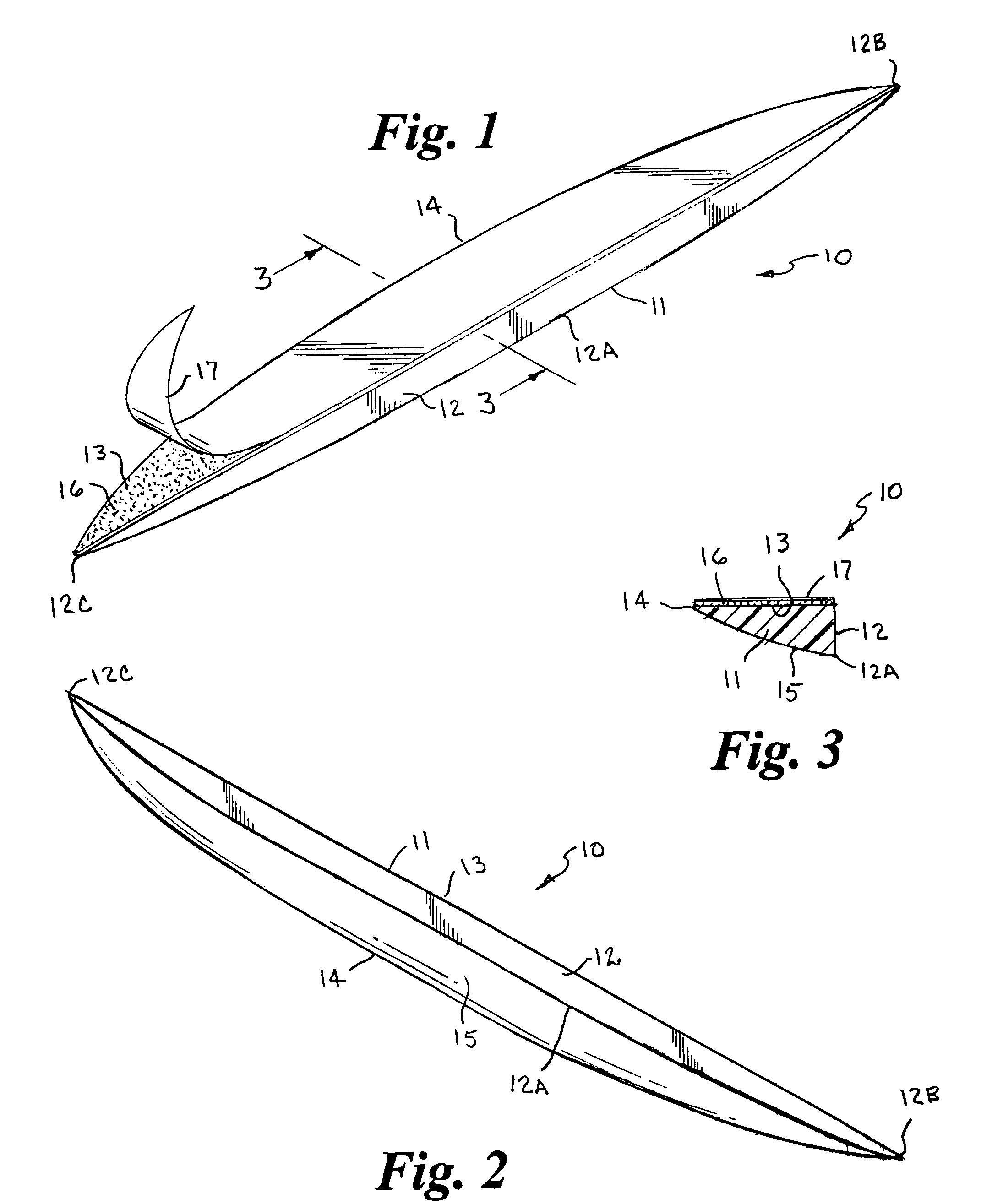 Hydrodynamic ridge devices for small watercraft