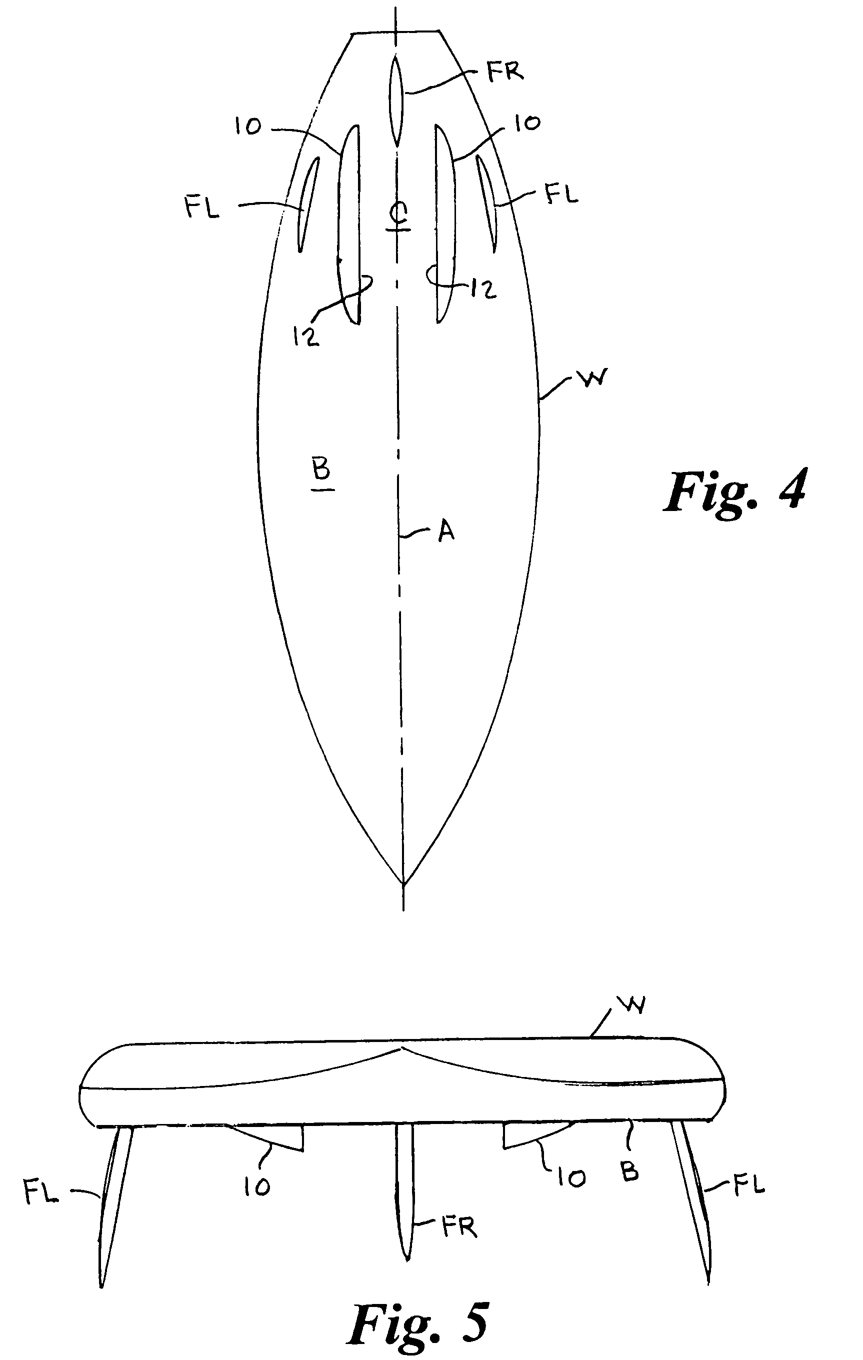 Hydrodynamic ridge devices for small watercraft