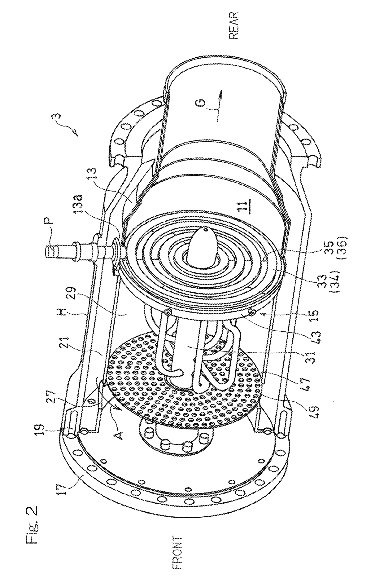 Combustion device for gas turbine engine