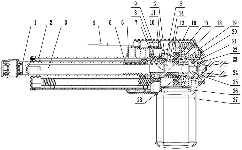 Quick release push rod with high transmission efficiency