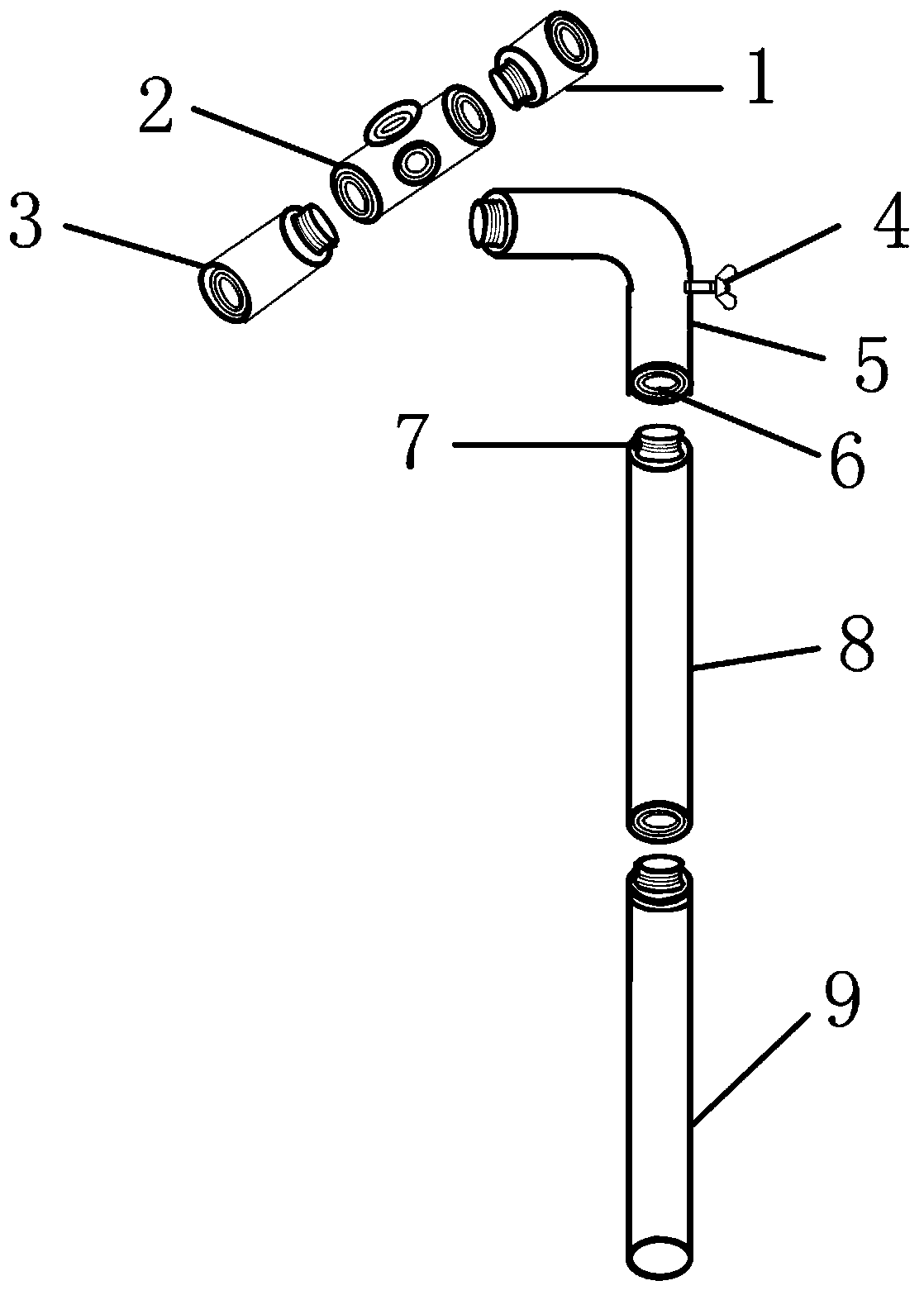 Novel test and operation wire hanging rod