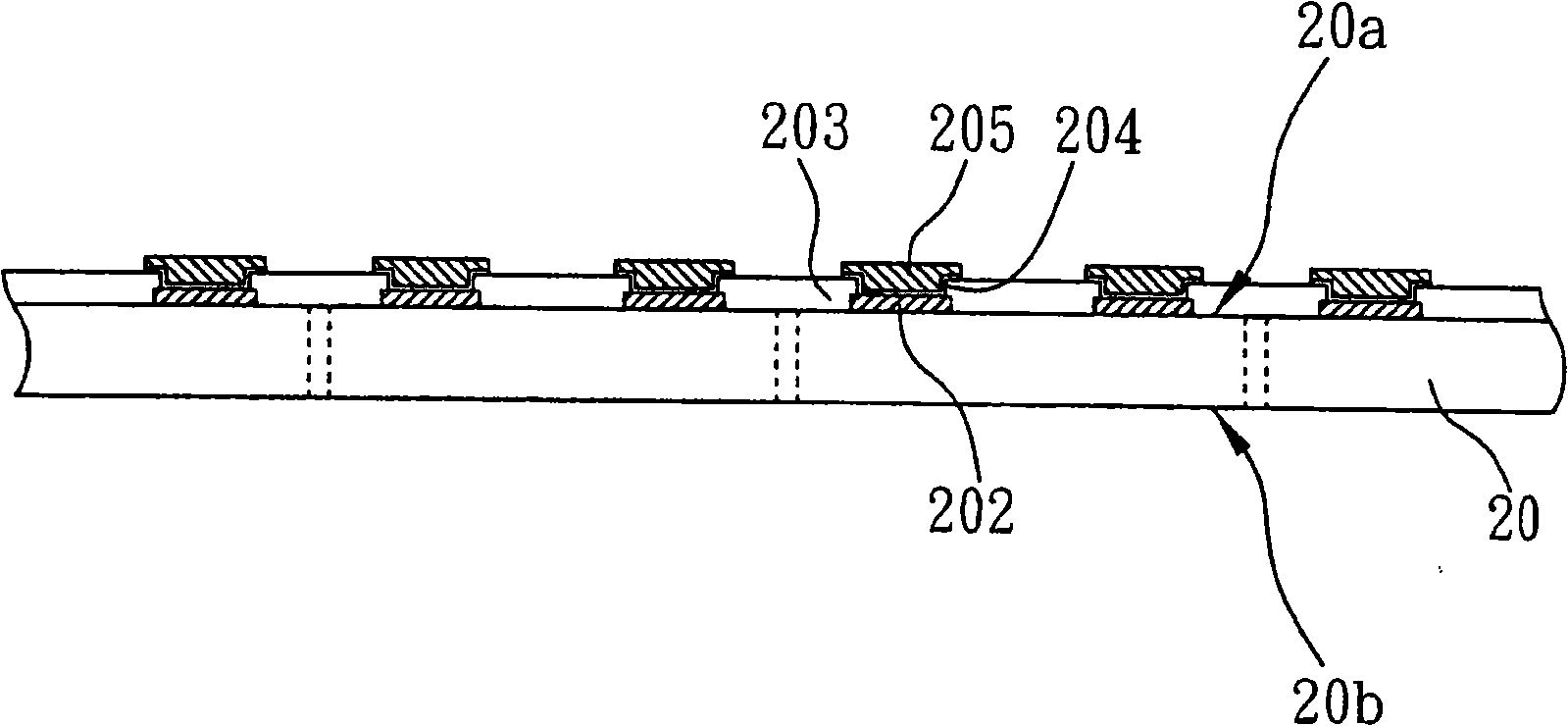 Circuit board construction embedded with semi-conductor chip and preparation thereof