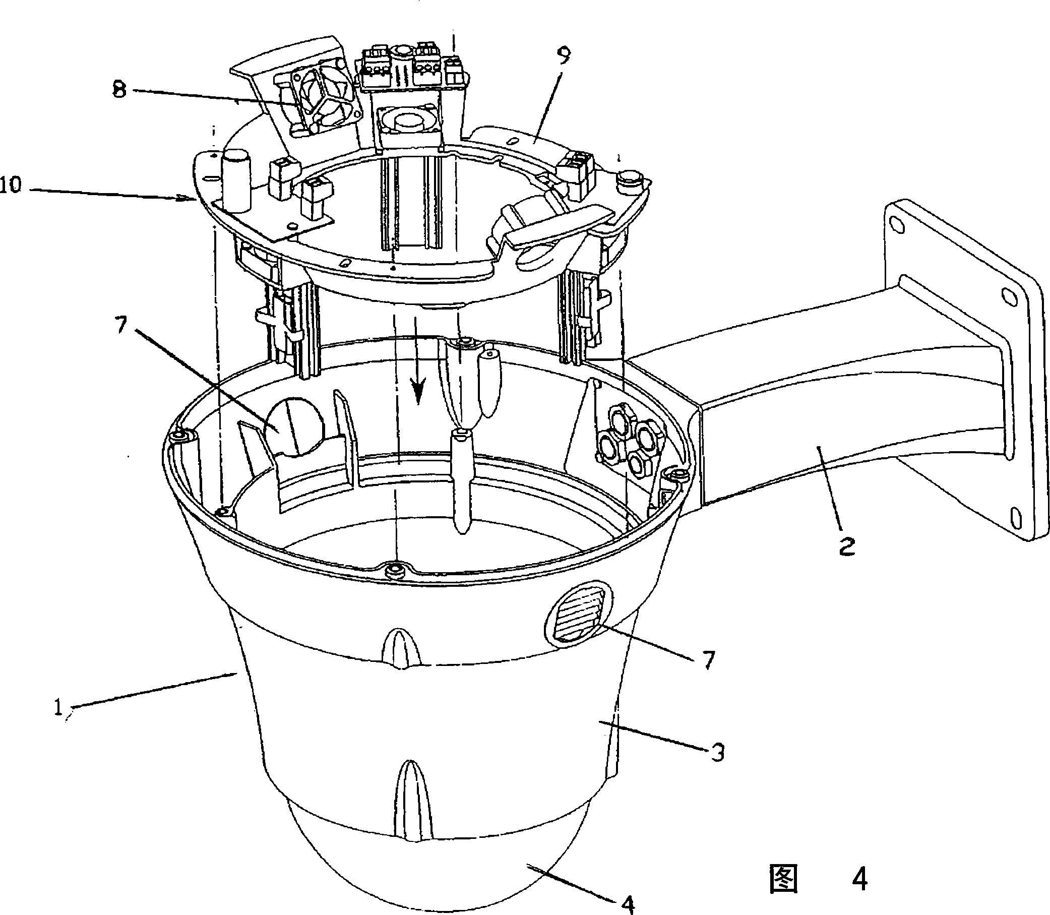 Closed-circuit telecamera housing (CCTV)